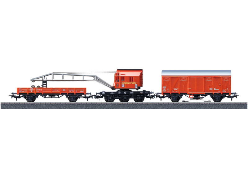 Märklin Fire Department Recovery Crane Car Set