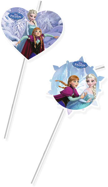 Disney Frozen 85434 6pc(s) White disposable drinking straws