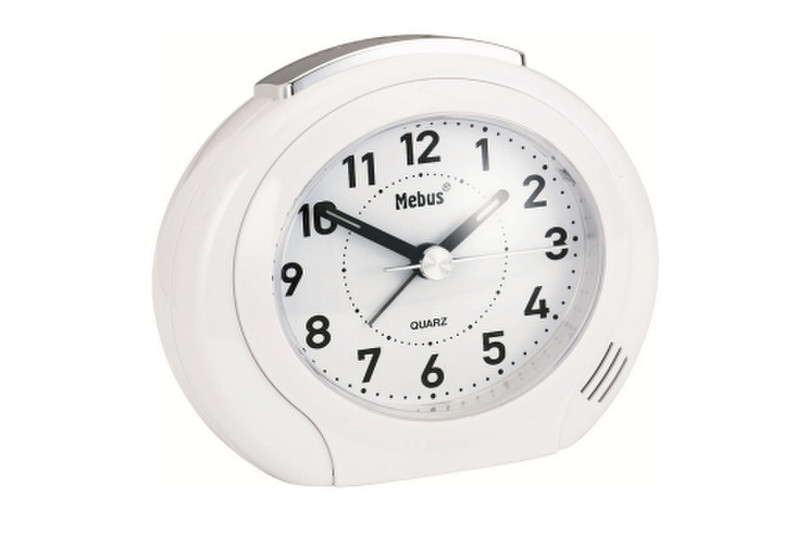 Mebus 26181 Quartz table clock Oval White table clock