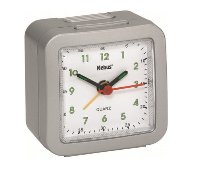 Mebus 25980 Quartz table clock Квадратный Cеребряный настольные часы