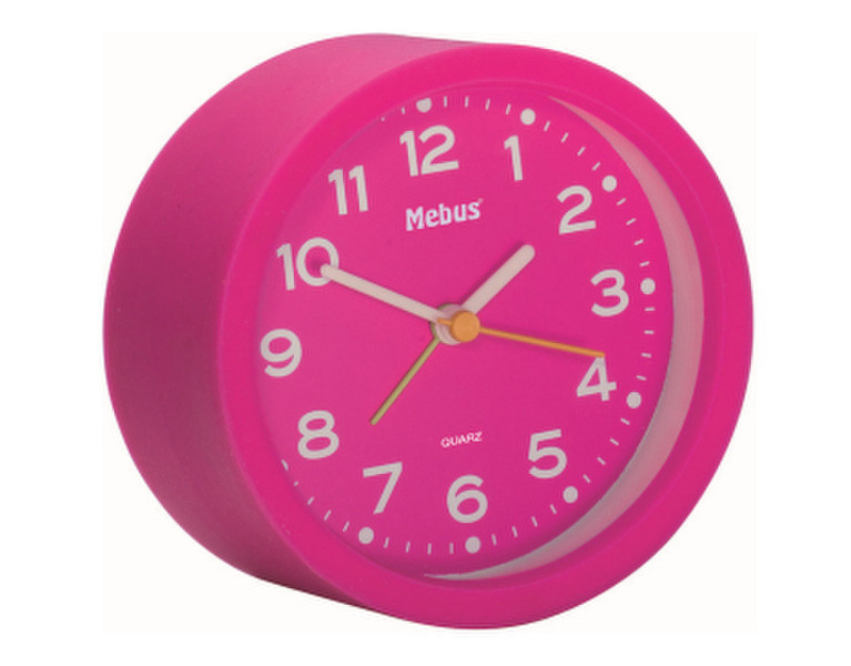 Mebus 27210 Quartz table clock Rund Pink Tischuhr