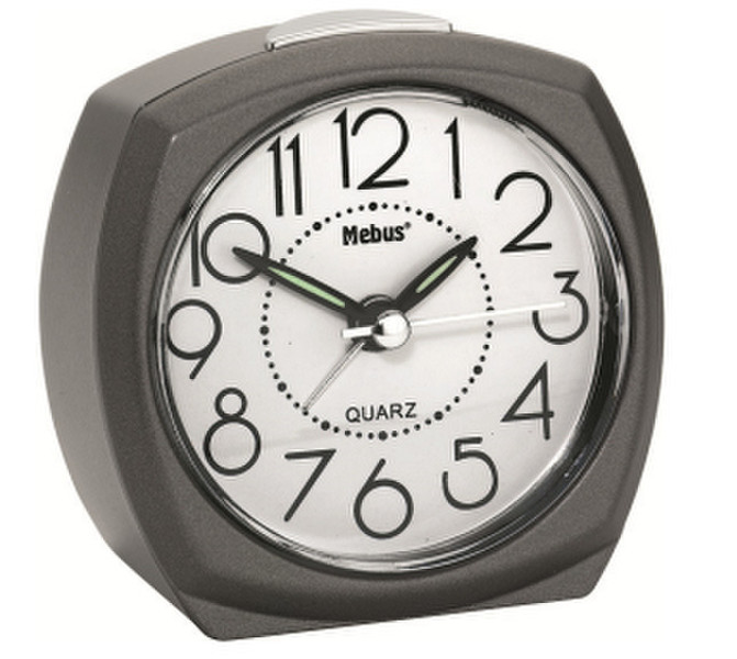 Mebus 25972 Quartz table clock Oval Anthracite table clock