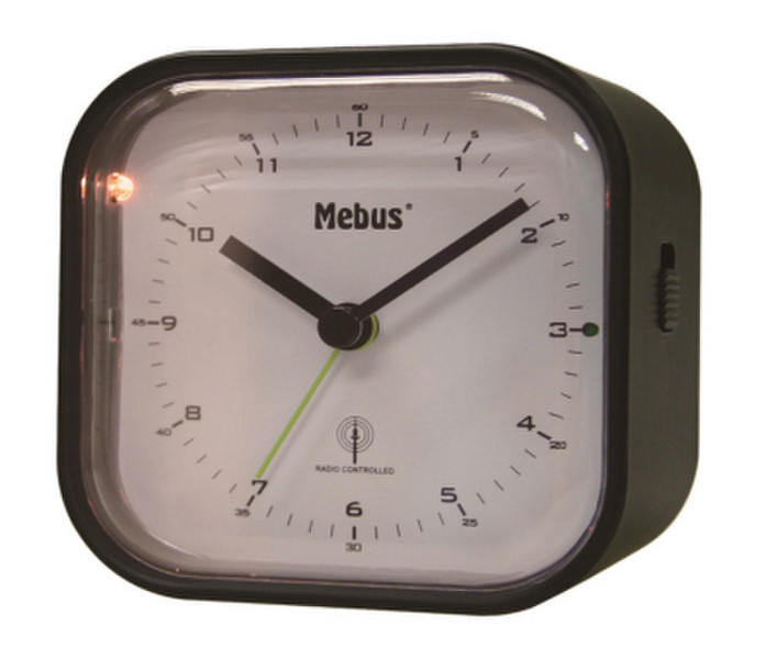 Mebus 25415 Mechanical table clock Square Black table clock