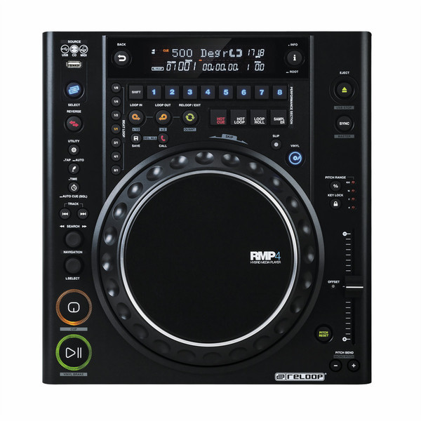 Reloop RMP-4 Digital Vinyl System (DVS) scratcher Black DJ controller