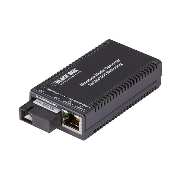 Black Box LGC127A-R2 1000Мбит/с 1550нм Single-mode Черный сетевой медиа конвертор