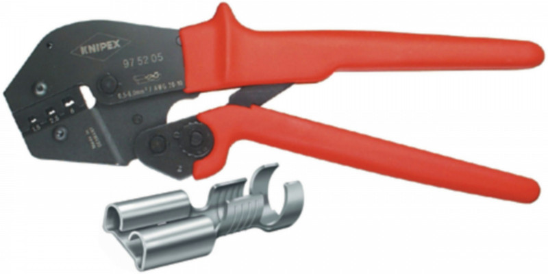 Knipex 97 52 05 SB Crimping tool Black,Red cable crimper