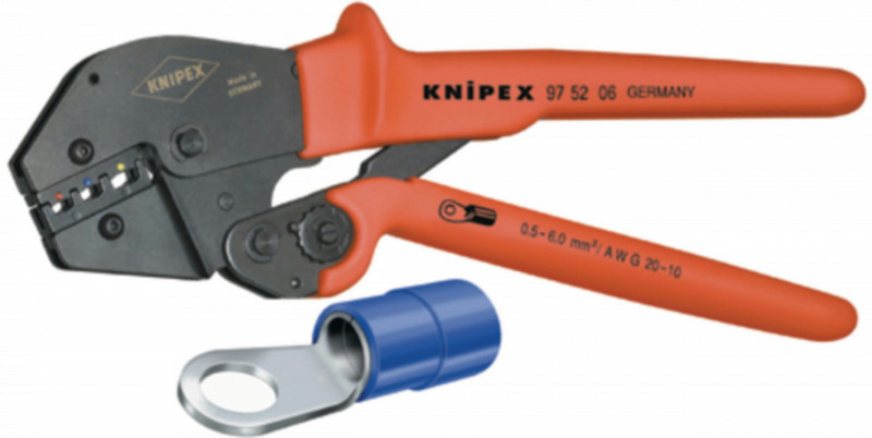 Knipex 97 52 06 SB Crimping tool Black,Red cable crimper