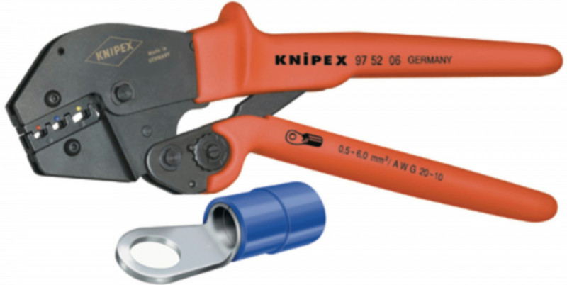 Knipex 97 52 06 SB Crimpwerkzeug Schwarz, Rot Kabel-Crimper