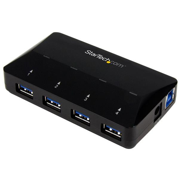 StarTech.com 4 Port USB 3.0 Hub plus dedizierter Ladeanschluss - 1 x 2.4 A Port