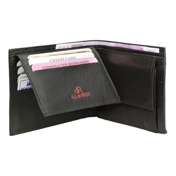 H.J. de Rooy Waxi Male Leather Black wallet