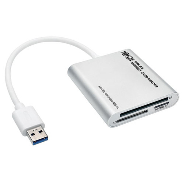 Tripp Lite U352-000-MD-AL USB 3.0 (3.1 Gen 1) Type-A Cеребряный устройство для чтения карт флэш-памяти