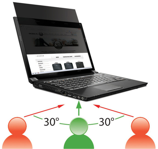 Mobilis 016235 17" Ноутбук Frameless display privacy filter защитный фильтр для дисплеев