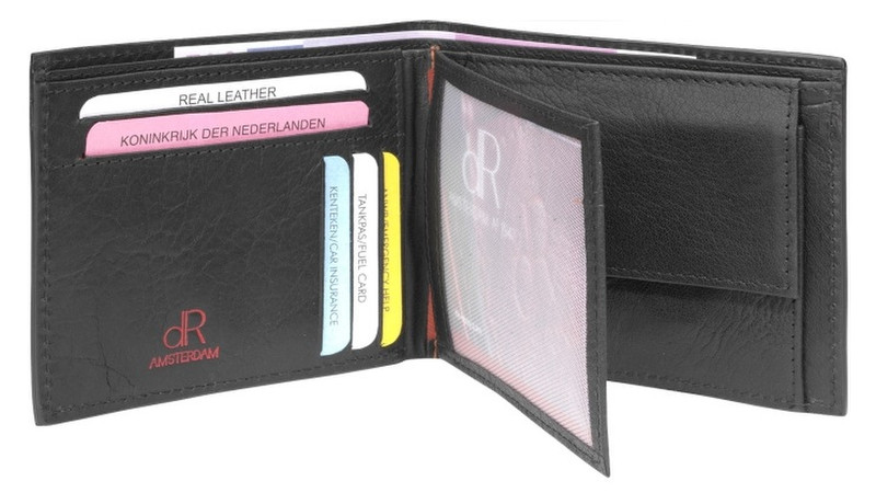 H.J. de Rooy Waxi Male Leather Black wallet