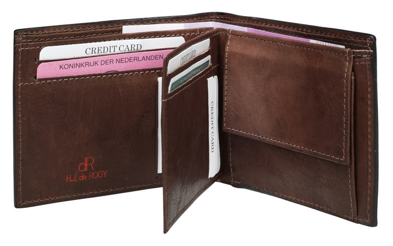 H.J. de Rooy Waxi Male Leather Brown wallet