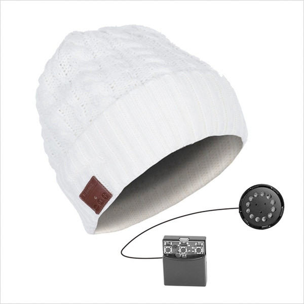 Phoenix Technologies PHBEANIEBTW Kabellos Weiß Mütze mit Kopfhörern