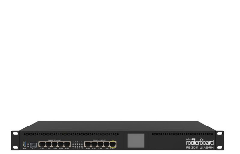 Mikrotik RB3011UIAS-RM Ethernet LAN Black router