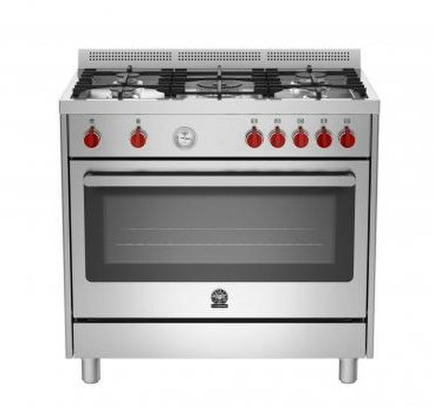 Bertazzoni La Germania RIS9 5C 71 B X Freistehend Gas hob A+ Edelstahl Küchenherd