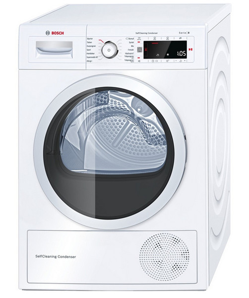 Bosch Serie 8 WTW87568SN freestanding Front-load 8kg A++ White tumble dryer