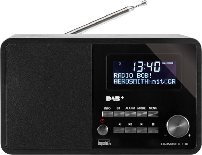 Telestar DABMAN BT 100 Часы Цифровой Черный радиоприемник