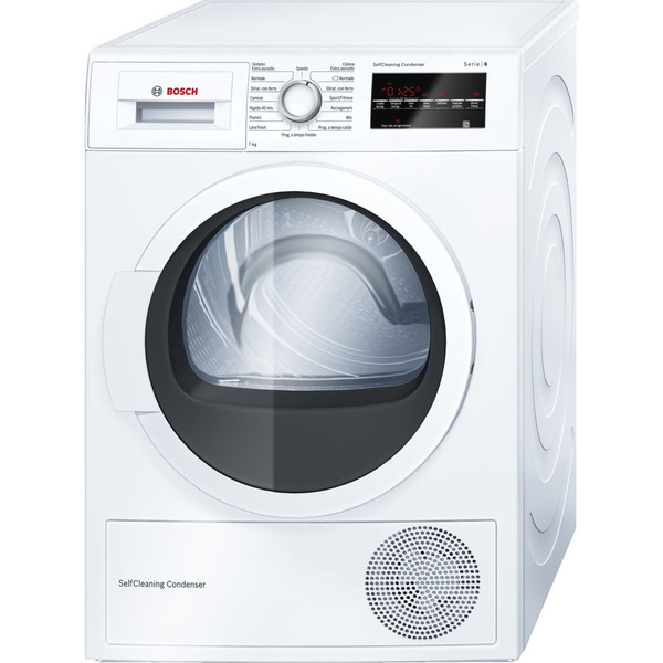 Bosch Serie 6 WTW85467IT_E Отдельностоящий Фронтальная загрузка 7кг A++ Белый сушилка для белья