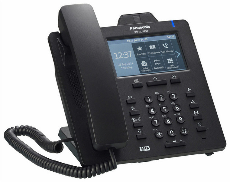 Panasonic KX-HDV430 Проводная телефонная трубка 16линий TFT Черный