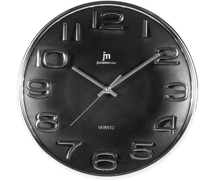 Lowell 00810 Quartz wall clock Круг Черный, Хром