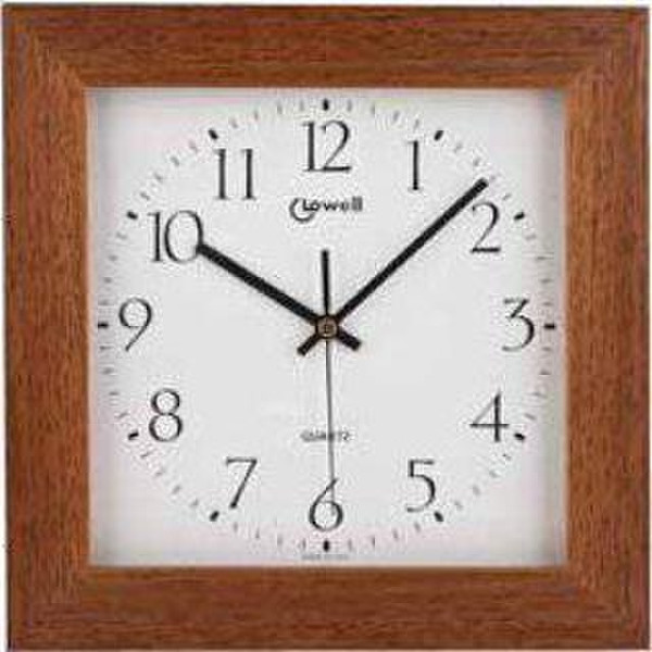 Lowell 02821 Quartz wall clock Square White,Wood