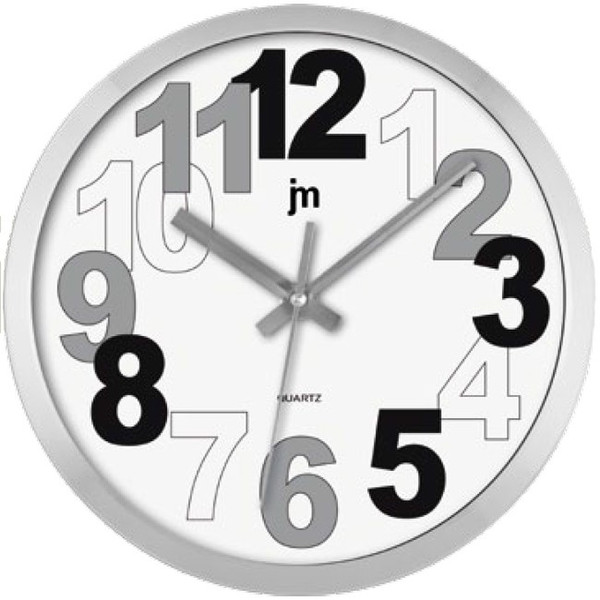 Lowell 14942 Quartz wall clock Круг Алюминиевый, Белый
