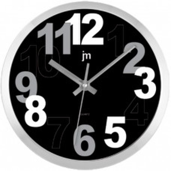 Lowell 14942 Quartz wall clock Круг Алюминиевый, Черный