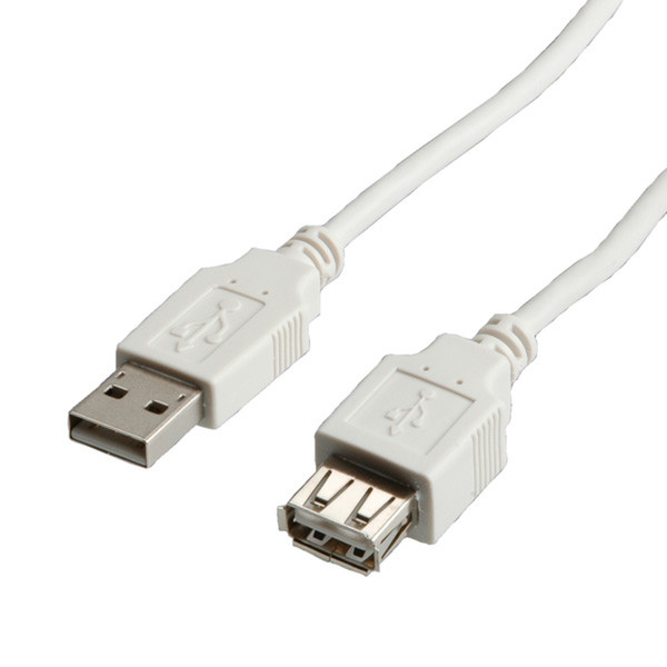 Rotronic USB 2.0 Cable, Type A-A, M - F 3m