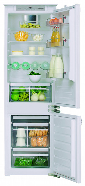 KitchenAid KCBDR 18600 freestanding 195L 80L A+ White fridge-freezer
