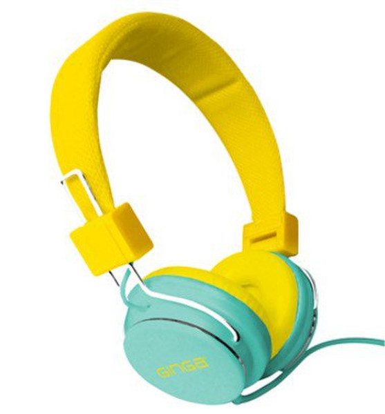 Ginga GIN15AUDJP2-TUAM Binaural Kopfband Türkis, Gelb Mobiles Headset
