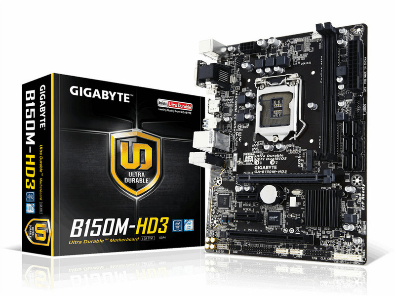 Gigabyte GA-B150M-HD3 Intel B150 LGA1151 Micro ATX Motherboard