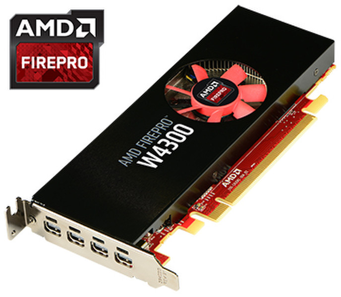 AMD 31004-56-40A FirePro W4300 4ГБ GDDR5 видеокарта