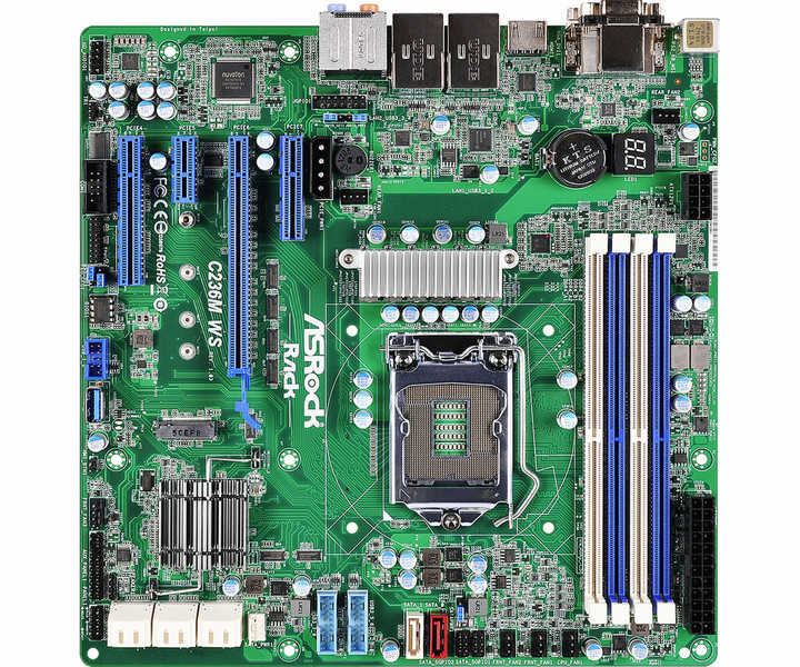 Asrock C236M WS Intel C236 LGA1151 Микро ATX материнская плата для сервера/рабочей станции