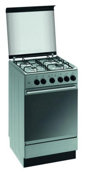 ETNA 1604RVS gas / elektro fornuis Freestanding Gas hob Silver