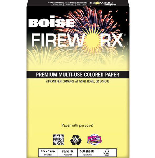 Boise Fireworx Oficio (215.9×342.9 mm) Yellow inkjet paper