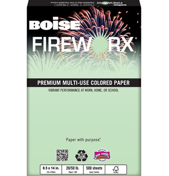 Boise Fireworx Oficio (215.9×342.9 mm) Зеленый бумага для печати