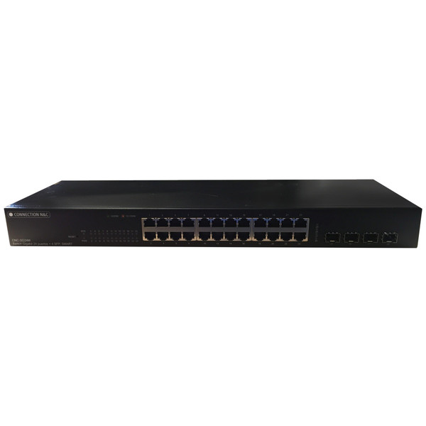 Connection N&C CNC-SG24M Gigabit Ethernet (10/100/1000) 1U Черный сетевой коммутатор