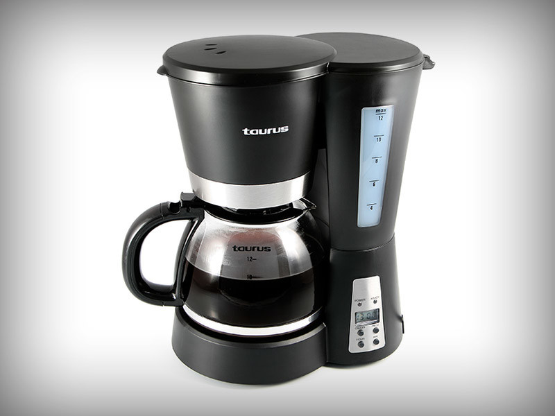 Taurus BEQUIA Отдельностоящий Автоматическая Капельная кофеварка 1.2л 12чашек Черный кофеварка