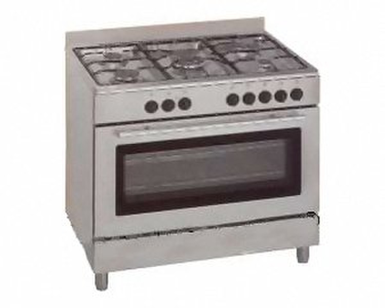 ETNA 1985 VWRVS gas/elektro fornuis Freestanding Gas hob Silver