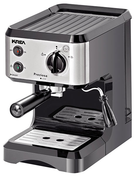 KREA ES150 Espressomaschine 1.25l 1Tassen Edelstahl Kaffeemaschine