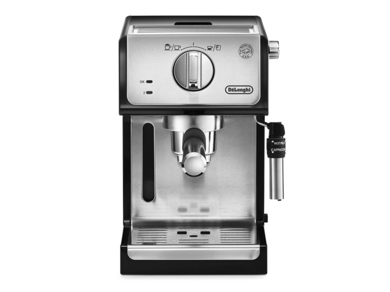 DeLonghi ECP 35.31 Отдельностоящий Semi-auto Espresso machine 1.1л 2чашек Черный, Металлический кофеварка