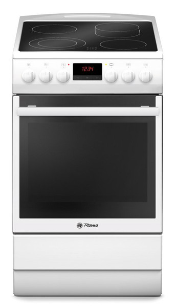 Romo VCR5011M Отдельностоящий Ceramic hob A Белый кухонная плита