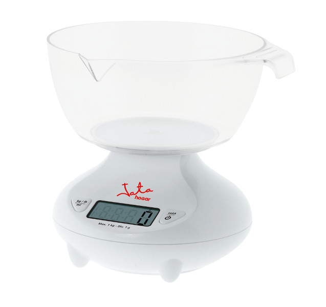 JATA 717 Electronic kitchen scale Полупрозрачный, Белый кухонные весы