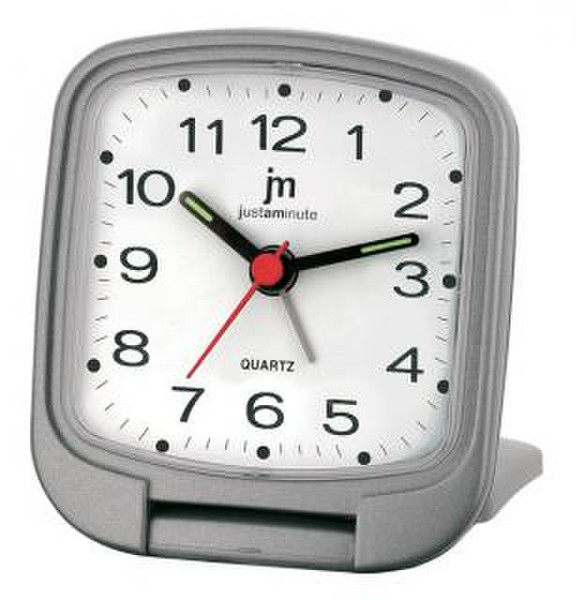 Lowell Justaminute U5808 Quartz table clock Quadratisch Silber