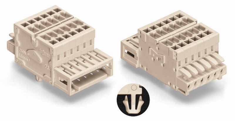 Wago 734-364/008-000 4P Grau Elektrischer Anschlussblock