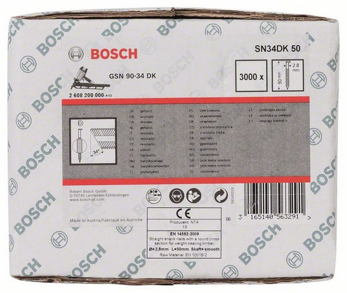 Bosch 2 608 200 000 3000шт Brad nail