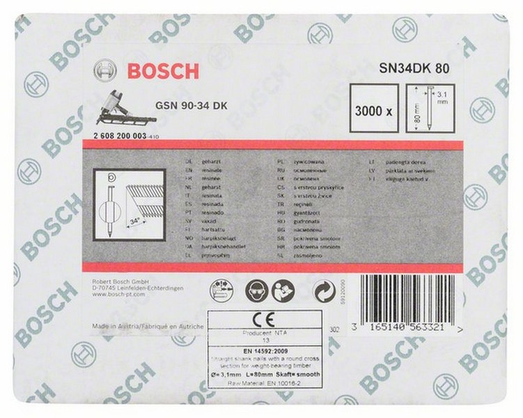 Bosch 2608200003 3000pc(s) Brad nail nails