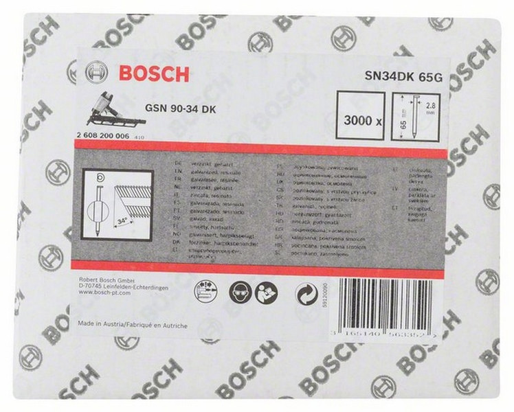 Bosch 2608200006 3000шт Brad nail гвозди